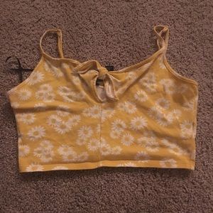 Yellow Daisy Crop Top